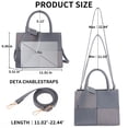 thumbnail image 2 of SENDEFN Women Fashion Handbags Tote Bags PU Leather Shoulder Bags Top Handle Satchel Purse Set 3pcs, 2 of 8