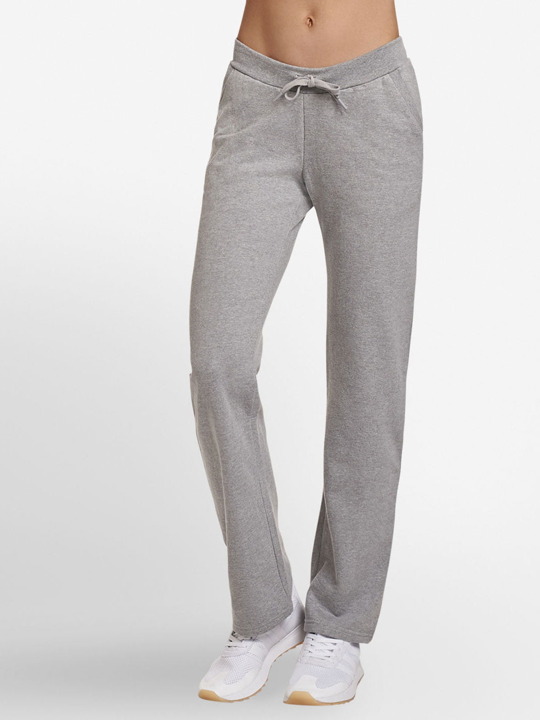 Wearever Fleece Open-Bottom Sweatpants For Tall Women In Grey Mix