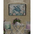 thumbnail image 6 of Outdoor TV Cover 60 to 65 Inch Weatherproof, Retro Coastal Waterproof TV Screen Protector for Outside Decor with Zipper and Pocket 58"L x 37"H , Wood Texture Sea Turtle Starfish Blue, 6 of 7