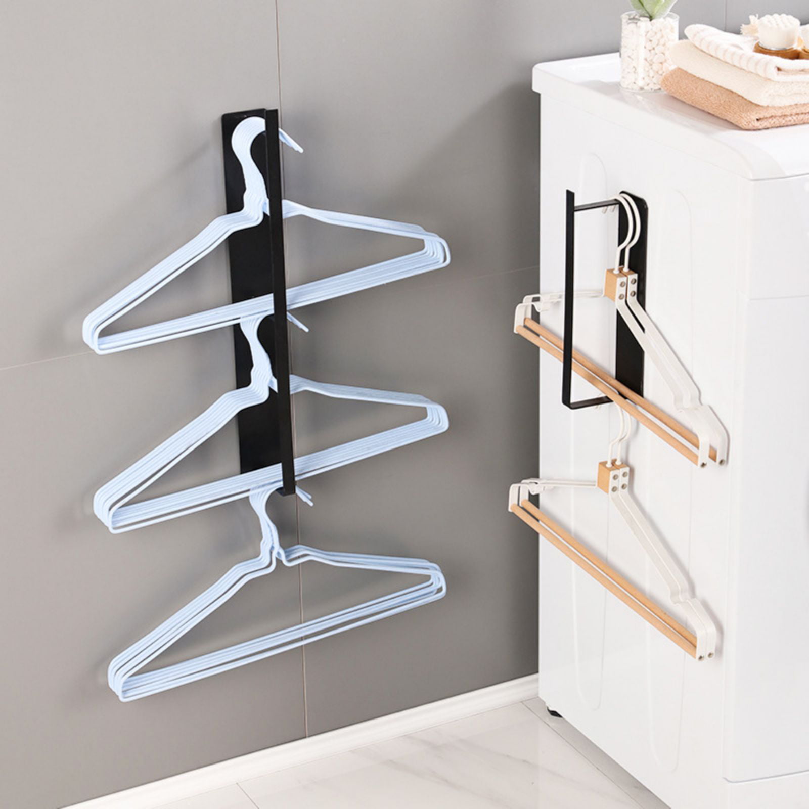 HAKDAY Hanger Storage Rack, Portable Hanger Organizer Rack, Hanger Stacker  Hanger Storage Holder Hanger Caddy for Closet Laundry Dry Cleaning Room