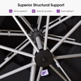 thumbnail image 5 of Purple Leaf 10ft Outdoor Patio Umbrella - Offset Cantilever Design with 360° Rotation, Black Round Market Umbrella for Deck, Pool, and Garden, 5 of 10