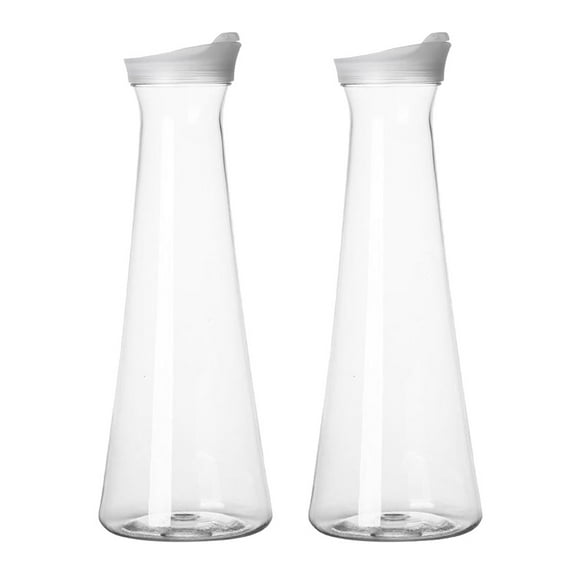 DOLITY 2Pcs 1500ml Acrylic Pitcher with Airtight Lid Water Jug Water Pitcher for Hot/