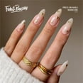 thumbnail image 1 of Fofosbeauty 24pcs Press on False Nails Tips, Almond Fake Acrylic Nails, Simple French Love, 1 of 8
