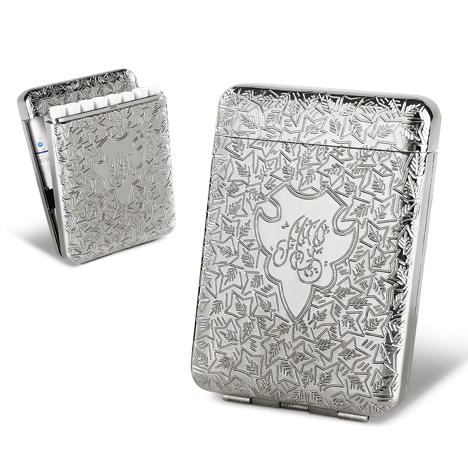 christmas cigarette dispenser Naughty Santa Claus Holder Prank Gag Gift Smoking Case Xmas Each piece is forged at extremely high temperature and hammered by hand Glaciersei Metal Cigarette Case, Vintage