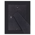 thumbnail image 6 of Gallery Solutions - 5"x7" Flat Black Picture Frame - Tabletop or Wall Mount - For 4"x6" Photos with Double White Mat - Versatile-Elegant For Home or Office Décor - Traditional Photo Frame, 6 of 8