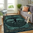 thumbnail image 4 of Celtic Tree of Life Rectangle Area Rug – Indoor/Outdoor – for Living Room, Bedroom, Hallway – Modern Home Decor Carpet – Non-Slip Backing – Machine Washable, 4 of 7