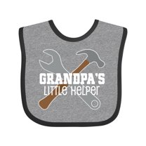 Inktastic Grandpa's Little Helper Boys Baby Bib