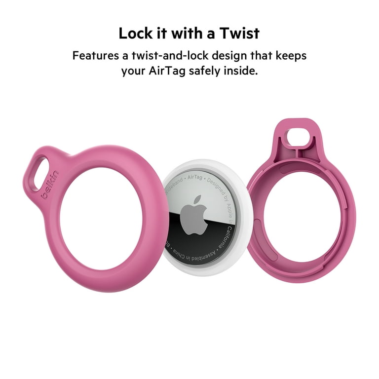  Belkin Apple AirTag Secure Holder - Pink & Apple