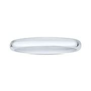 SZUL Women's Platinum 2mm Domed Comfort Fit Wedding Band
