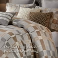 thumbnail image 4 of 9 PCS King Jacquard Oversized Duvet Style Comforter Set Taupe, 4 of 10
