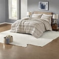 thumbnail image 4 of Farmhouse Cotton Jacquard Bedding Sets Ivory/Charcoal Full/Queen Comforter with Shams, 4 of 8