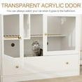 thumbnail image 2 of NARTRU Large Cat Litter Box Enclosure Furniture with Drawer and Runway Litter Filter for Litter Boxes, White, 2 of 7