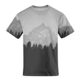thumbnail image 5 of Men's Fashion T-Shirts Graphic Tees Mountain Views Print Tee for Men Grey S, 5 of 6
