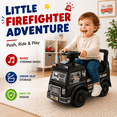 thumbnail image 3 of JoyStone Toddler Police Ride-On Car, Foot-to-Floor Push Car with Music & Sound Effects, Under Seat Storage, Indoor Outdoor Riding Toy for Kids, Black, 3 of 10