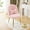 Pink-plush, variant on JOYMOR Vanity Chair with Back & Pillow,  Armless Desk Chair No Wheels, Cute Small Makeup Chair with Ajustable Gold Legs