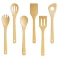thumbnail image 3 of EXHUMKY 6Pcs Wok Cooking Utensils Set Wood Spatulas and Spoons for Cooking and Serving Home Users, 3 of 8