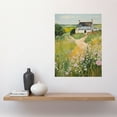 thumbnail image 2 of Country Farmhouse Cottage Scene Traditional Landscape Oil Painting Meadows Countryside Summer Large Wall Art Poster Print Thick Paper 18X24 Inch, 2 of 5