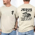 thumbnail image 4 of Jesus Made Me a Fisher of Men T-Shirt – Funny Christian Fishing Shirt for Men of Faith – Religious Outdoor Tee for Fishermen, Bible Verse Inspired Graphic Tee, 4 of 6