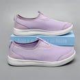 thumbnail image 2 of YOURDIARY Women's Slip-On Sneakers Wide Width Comfort Walking Shoes Casual Flats Pink, 2 of 5