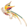 thumbnail image 2 of Phoenix Hummingbird Brooch Pin with Rhinestone and Pearl for Decoration Multi Sizes Available, 2 of 8