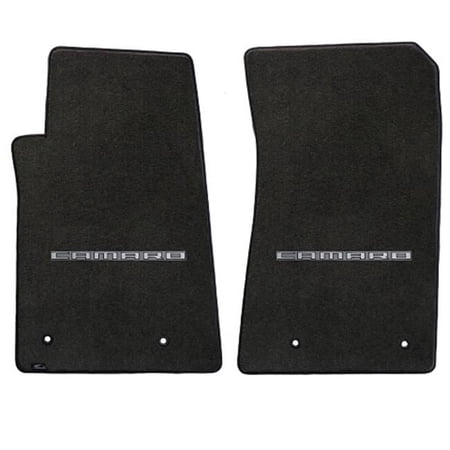 Lloyd Mats 620001 Camaro 2010-2015 2 Piece Ebony Velourtex Camaro Logo Mat
