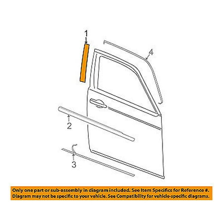 Chrysler Oem Front Door Applique Window Trim Right 4806090ad