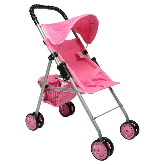 First Doll Stroller for Kids (Pink Quilted) Pink Quilted