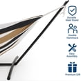 thumbnail image 5 of Double Hammock with Stand - Heavy Duty 450lbs Capacity, Portable Cotton Hammock for Two Adults, Indoor & Outdoor Use with Travel Bag(Coffee), 5 of 9