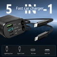 thumbnail image 3 of Car Charger USB C Fast Charge,90W Retractable Car Charger Adapter with Multiport & LED Voltage Display,Cigarette Lighter Adapter Fast Car Charger for iPhone 16/15,Samsung, 3 of 11