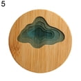 thumbnail image 6 of Joernso Epoxy Resin Transparent Bamboo Insulation Pad Landscape Coaster Cup Holder Mat, 6 of 8