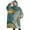 Teal Gold Wave, variant on Oversized Wearable Blanket Hoodie,Teal and Gold Marble Flow Lines Pattern Sherpa Blanket Hoodie with Super Pockets,Super Warm Fuzzy Pullover for Women & Men