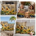 thumbnail image 4 of 2 Pack Outdoor Waterproof Throw Pillow Covers,Farmhouse Sunflower Bee Watercolor Decorative Square Patio Pillowcases for Chair Couch Sofa 16x16in, 4 of 9