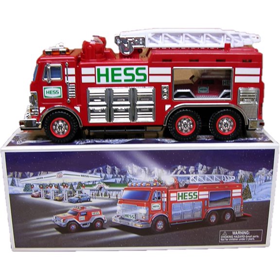 Hess 2005 Emergency Truck with Rescue Vehicle by Amerada Hess Red