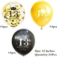thumbnail image 4 of 13 Birthday Decorations Gold and Black 13th Birthday Balloons Latex Confetti Balloon for 13 Years Old Theme Party Supplies 15 Pieces 12 inch, 4 of 5