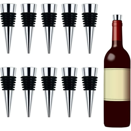 

10 Pcs Wine Stopper Bottle Stopper Reusable Wine Corks for Beverage Metal Wine Saver Wine Stopper Inserts Set Hardware for Wine Party Wood Turning DIY Handmade Project
