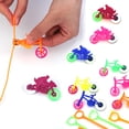 thumbnail image 1 of Lubelski 10Pcs Hand Pull Toys Pocket-sized Battery-Free Inertia Drive Bike/Motorcycle Clockwork Toy Entertainment Interactive Toys Launching Gyro Pull String Toys Children Gift, 1 of 7