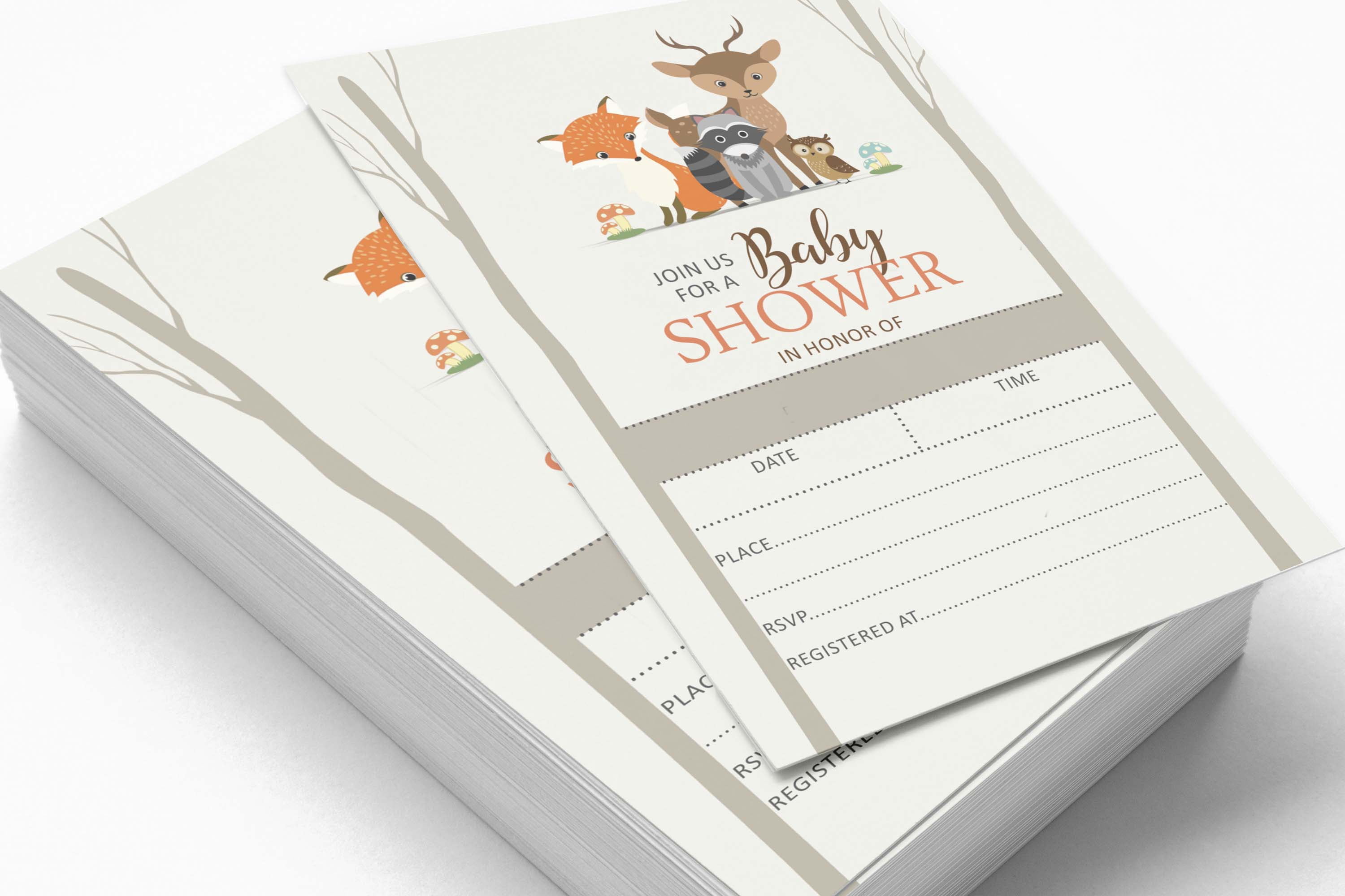 Inkdotpot Set Of 30Jungle Animals Baby Shower Invitations-Diaper Raffle Tickets And Baby Shower Book Request Cards Gender Neutral Invites Its A Boy Its A Girl