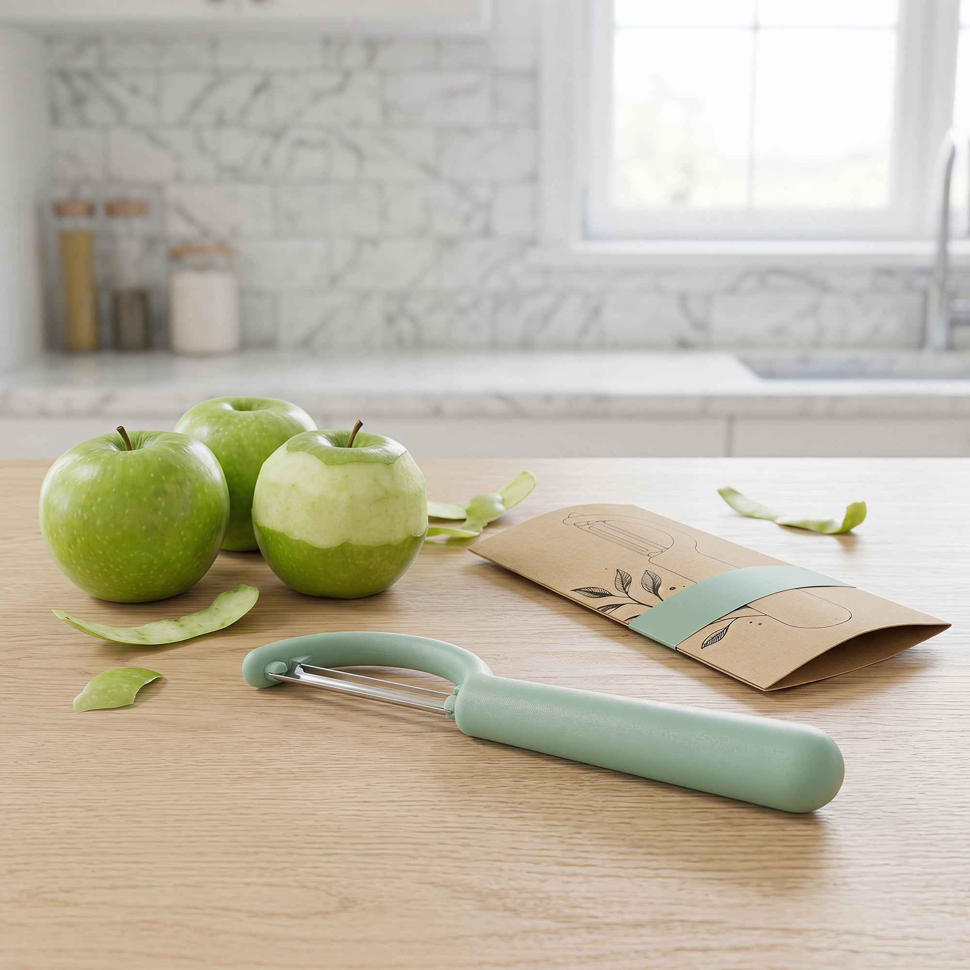 Unique Bargains Plastic Apple and Potato Peeler with Ergonomic Handle Blue 6.5x1.4 inch