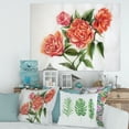 thumbnail image 2 of Designart ' Orange VIntage Roses With Green Leaves ' Traditional Canvas Wall Art Print, 2 of 4