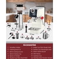 thumbnail image 3 of Tuni E2 20Bar Dual Boiler Espresso Machine with G2 70 Grinding Settings Conical Burr Coffee Grinder (Silver) Combo Set | Professional Home Barista Kit, 3 of 9