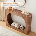 thumbnail image 2 of Wirrytor Console Table with Shelves, Farmhouse Entryway Table for Foyer, Entrance, Wood Storage Entryway Accent Table,Hallway and Living Room,Rustic Brown, 2 of 7