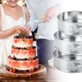 thumbnail image 6 of Zkca 3 Pack Springform Pan Set (9" 10" 11") Stainless Steel Cheesecake Pan Springform Cake Pan with Removable Bottom, Nonstick Round Springform Baking Pan for Cheesecake A417, 6 of 7