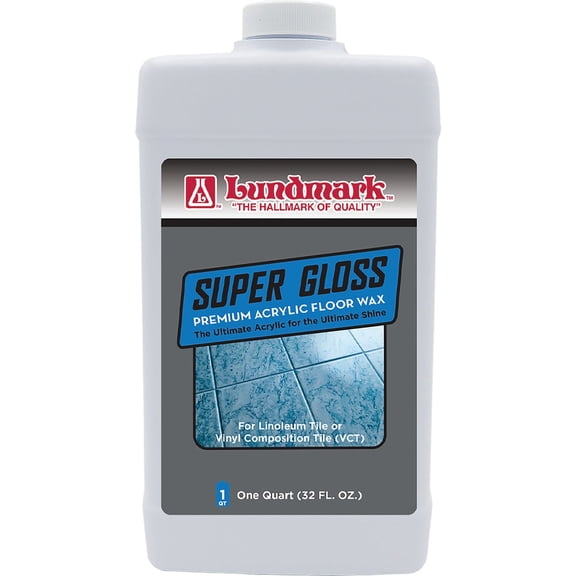 Lundmark Super Gloss Acrylic, Extra Heavy-Duty Hard Finish Floor Wax, 32-Ounce, 3202F32-6 C29