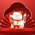thumbnail image 3 of GUOOL Cat Figurine Car Dashboard Decor for Cabinet Bookshelf Spring Festival A, 3 of 6