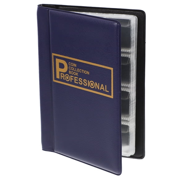 WASHWEPE Display Album Coin Storage Blue PVC 1Set