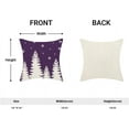 thumbnail image 5 of Christmas Pillow Covers 18x18 Inch Set of 2 Violet Purple Cream Christmas Tree Snowflakes Decor Throw Pillows Winter Xmas Holiday Outdoor Cushion Cases for Couch Bed Decorations, 5 of 6