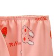 thumbnail image 6 of Girls 2-Piece 100% Cotton Casual Set - Cartoon Bunny Strawberry Print Soft Loose, Snap & Elastic Waist for Kidss 0-9 Years Multicolor,Size 3-4T, 6 of 6