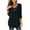 Black Shirts, variant on Htigea Women's 3/4 Length Sleeve Top Pleated Crewneck T-Shirts Flowy Tunic Blouse Casual Loose Fit Tees White,S
