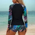 thumbnail image 5 of vigerkar Womens Two Piece Rash Guard & Swim Shorts, Long Sleeve Swim Shirt, Quick Dry Swimsuits UPF 50+ SPF Sun & UV Protection (Blue, S), 5 of 5