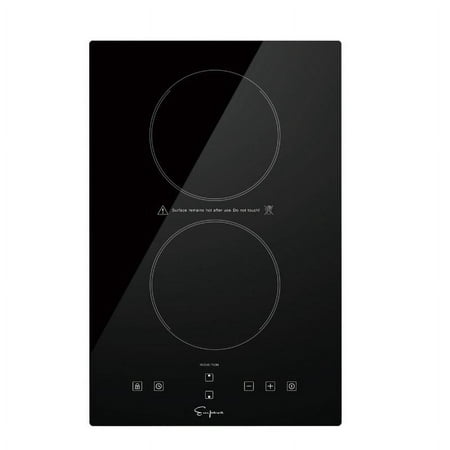Empava Electric Stove Induction Cooktop Vertical with 2 Burners Vitro Ceramic Smooth Surface Glass